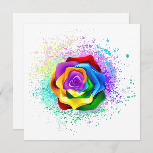 Colorful Rainbow Rose (Front/Back)