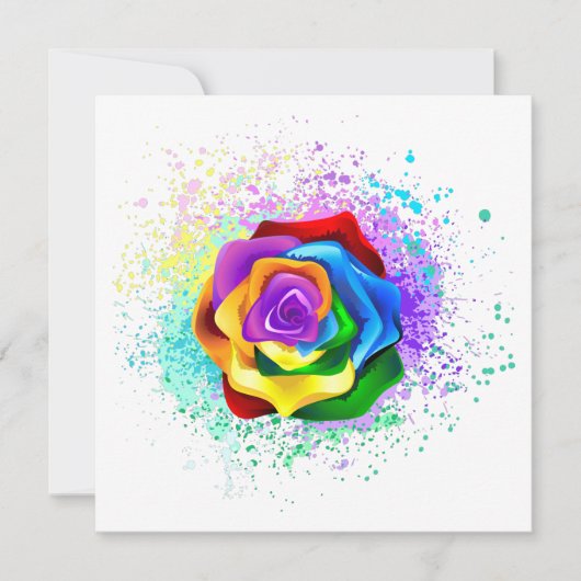Colorful Rainbow Rose (Front)