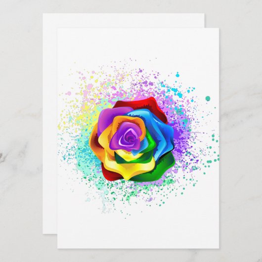 Colorful Rainbow Rose (Front/Back)