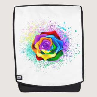 Colorful Rainbow Rose Backpack