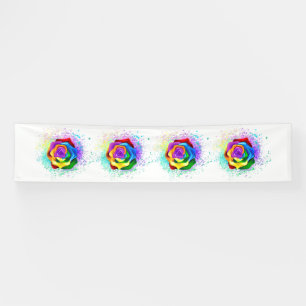 Colorful Rainbow Rose Banner