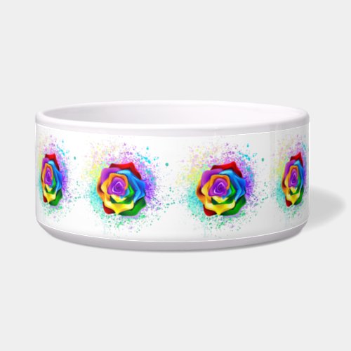 Colorful Rainbow Rose Bowl