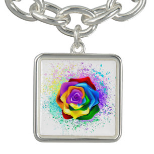 Colorful Rainbow Rose Bracelet