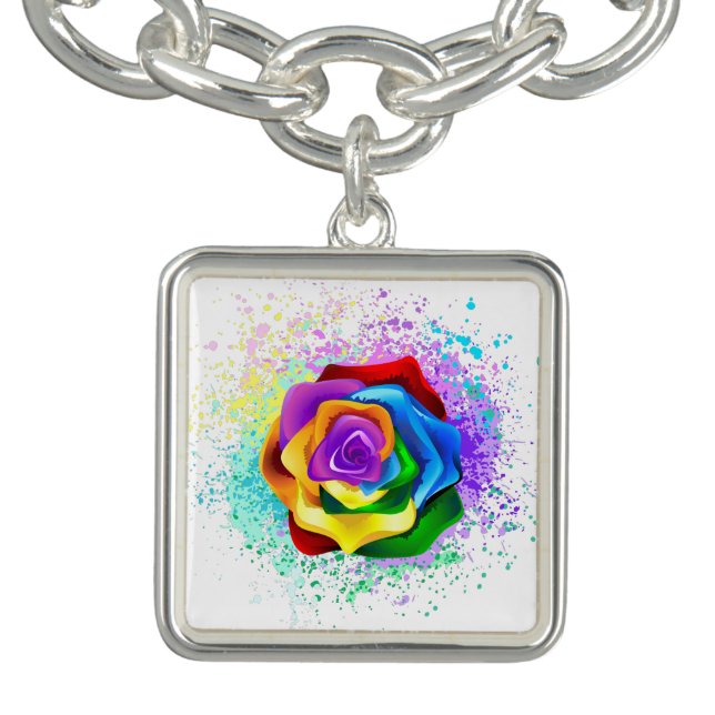 Colorful Rainbow Rose Bracelet (Design)