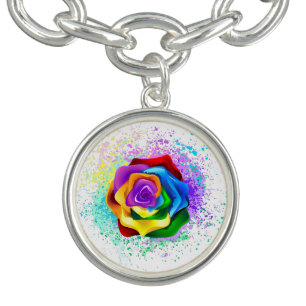 Colorful Rainbow Rose Bracelet