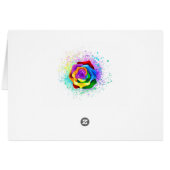 Colorful Rainbow Rose Cards (Back Horizontal)