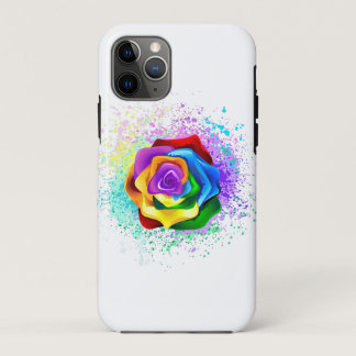 Colorful Rainbow Rose iPhone 11 Pro Case