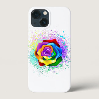 Colorful Rainbow Rose iPhone 13 Mini Case