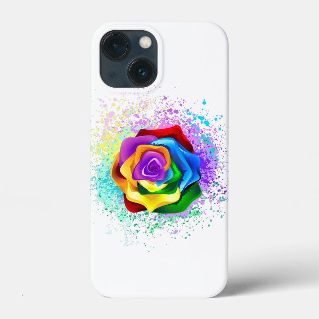 Colorful Rainbow Rose Case-Mate iPhone Case (Back)