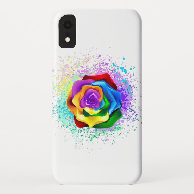 Colorful Rainbow Rose Case-Mate iPhone Case (Back)