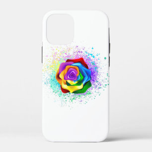 Colorful Rainbow Rose iPhone 12 Mini Case