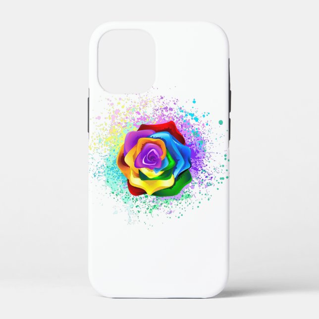 Colorful Rainbow Rose Case-Mate iPhone Case (Back)