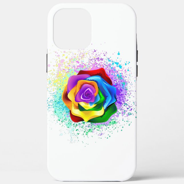 Colorful Rainbow Rose Case-Mate iPhone Case (Back)