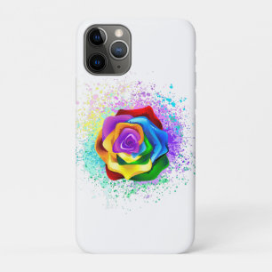Colorful Rainbow Rose iPhone 11 Pro Case
