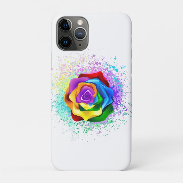 Colorful Rainbow Rose Case-Mate iPhone Case (Back)