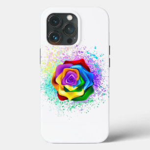 Colorful Rainbow Rose iPhone 13 Pro Case