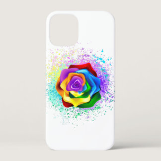 Colorful Rainbow Rose iPhone 12 Mini Case