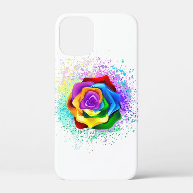Colorful Rainbow Rose Case-Mate iPhone Case (Back)