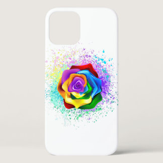 Colorful Rainbow Rose iPhone 12 Case