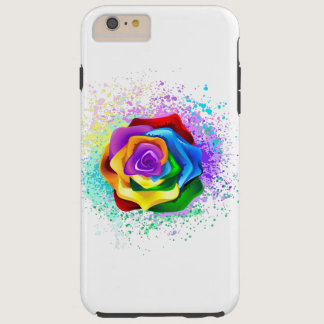 Colorful Rainbow Rose Tough iPhone 6 Plus Case