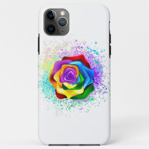 Colorful Rainbow Rose iPhone 11 Pro Max Case