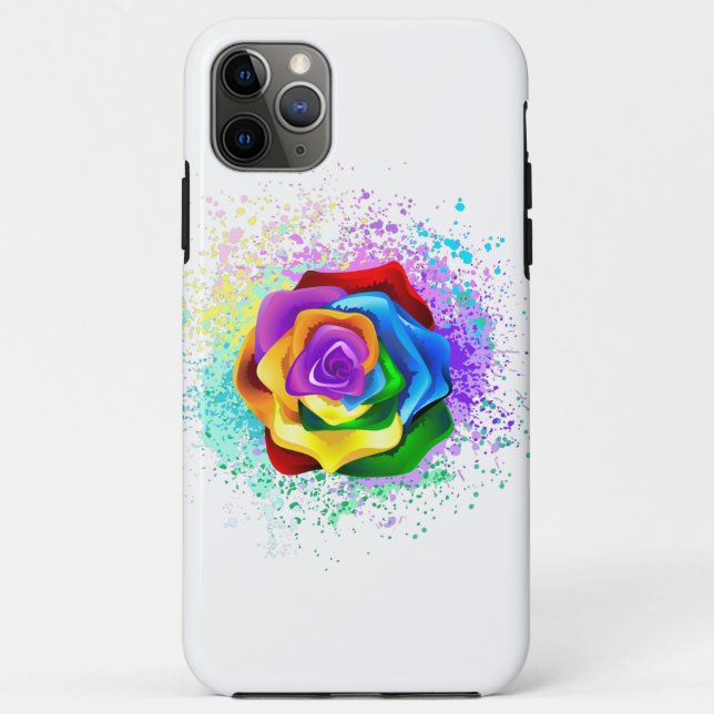Colorful Rainbow Rose Case-Mate iPhone Case (Back)
