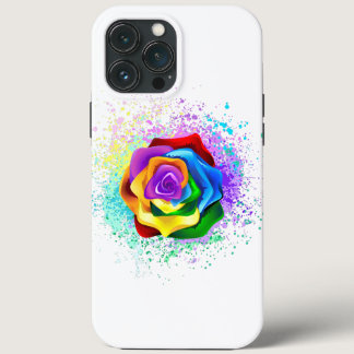 Colorful Rainbow Rose iPhone 13 Pro Max Case