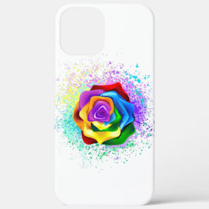 Colorful Rainbow Rose iPhone 12 Pro Max Case