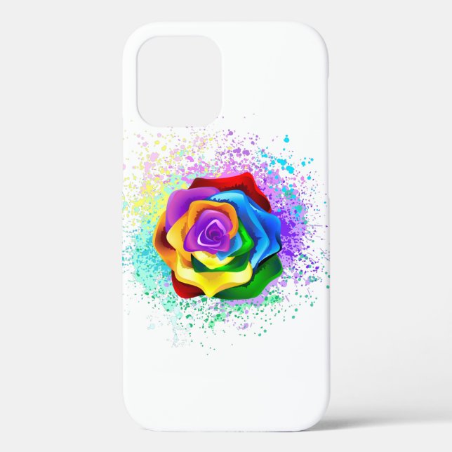 Colorful Rainbow Rose Case-Mate iPhone Case (Back)