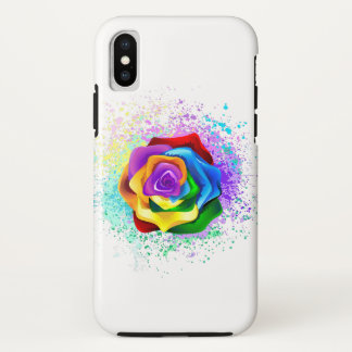Colorful Rainbow Rose iPhone XS Case