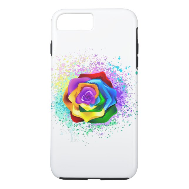 Colorful Rainbow Rose Case-Mate iPhone Case (Back)