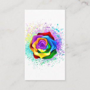 Colorful Rainbow Rose Enclosure Card