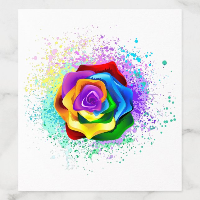Colorful Rainbow Rose Envelope Liner (Design)