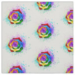 Colorful Rainbow Rose Fabric