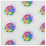 Colorful Rainbow Rose Fabric