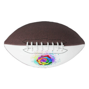 Colorful Rainbow Rose Football