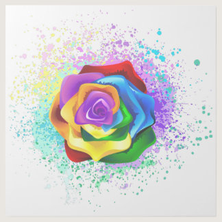 Colorful Rainbow Rose Gallery Wrap