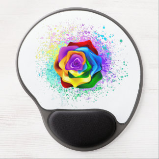 Colorful Rainbow Rose Gel Mouse Pad