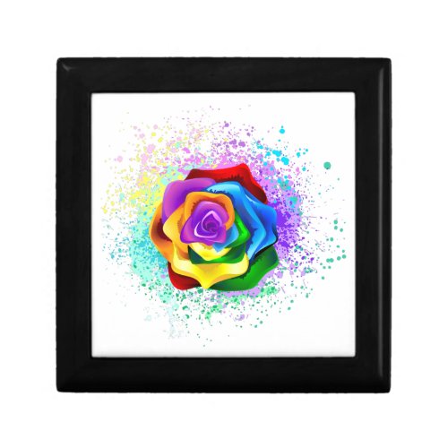 Colorful Rainbow Rose Gift Box