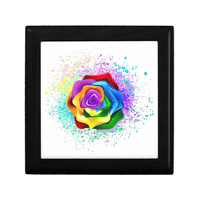 Colorful Rainbow Rose Gift Box (Front)