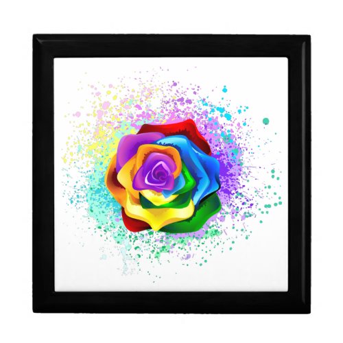 Colorful Rainbow Rose Gift Box