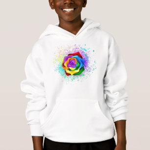 Colorful Rainbow Rose Hoodie
