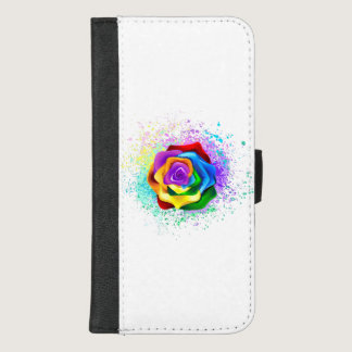 Colorful Rainbow Rose iPhone 8/7 Plus Wallet Case