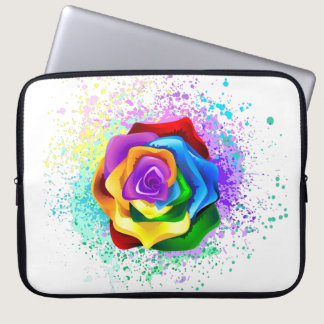 Colorful Rainbow Rose Laptop Sleeve