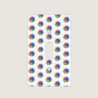 Colorful Rainbow Rose Light Switch Cover
