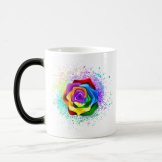 Colorful Rainbow Rose Magic Mug