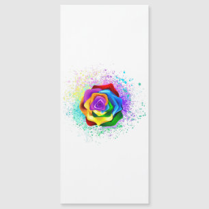 Colorful Rainbow Rose Magnetic Invitation