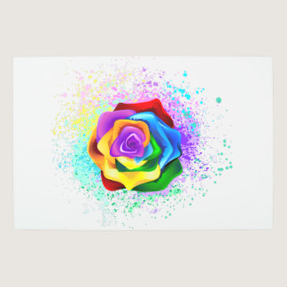 Colorful Rainbow Rose Metal Print