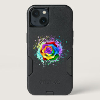 Colorful Rainbow Rose iPhone 13 Case