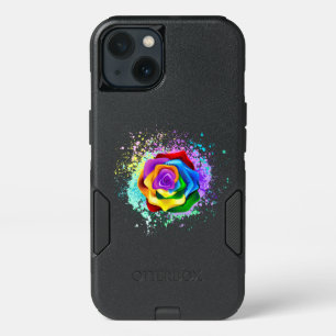 Colorful Rainbow Rose iPhone 13 Case